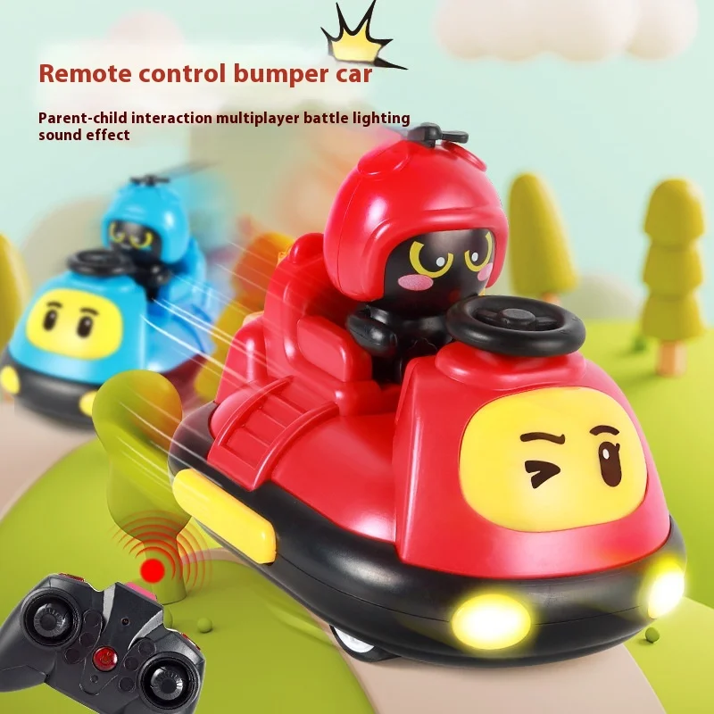 Mini Cartoon Bumper Car Rc Car Remote Control Go Kart Parent-Child Interaction Drifting Collision Ejection Children'S Toy