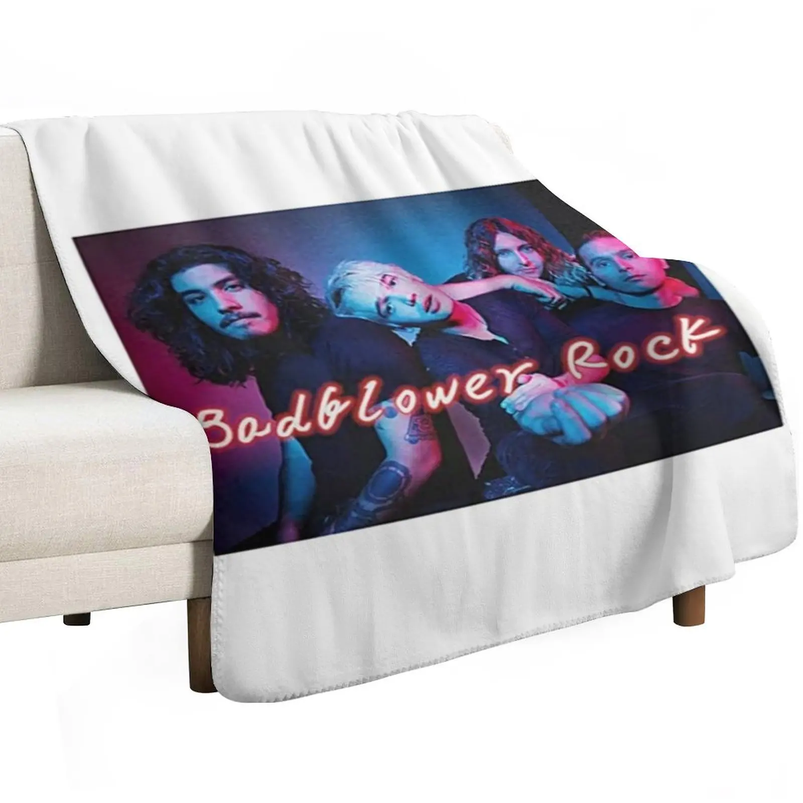 EUBCS Men Badflower Rock Band Ultra Soft Printing with Short Shirt Throw Blanket Plaid Beach Luxury Designer Blankets