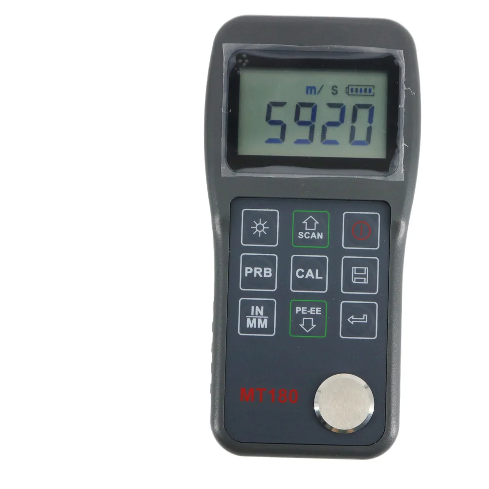 

MT180 Multi-Mode Ultrasonic Thickness Gauge Metal Thickness Tester Object Sound Velocity Tester Measuring Range0.65-600mm( P-E)