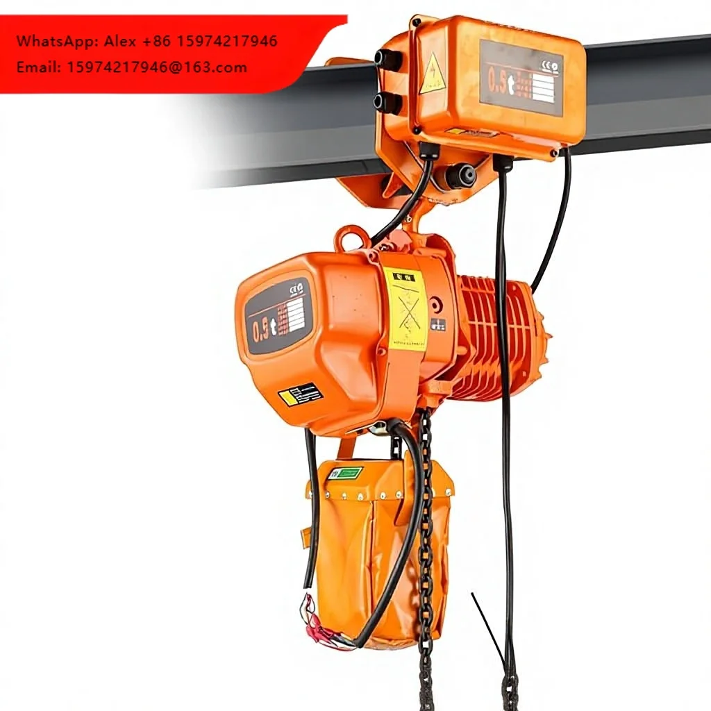 Ghost Head Chain Electric Hoist 500kg 1-3 Ton Single Chain Running Hoist With High Load Moment