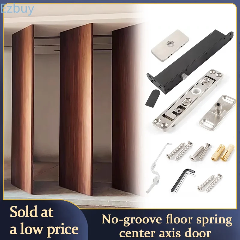 Hydraulic Adjustable 360 Floor Spring Hinge No Groove Installation For Wooden Screen Pivot Doors 3D Hardware