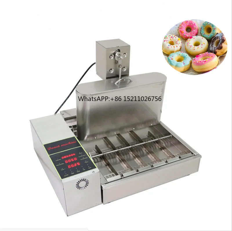 Electric 6 Rows Automatic Donut Maker Fryer Machine Doughnut Maker Donut Making Machine