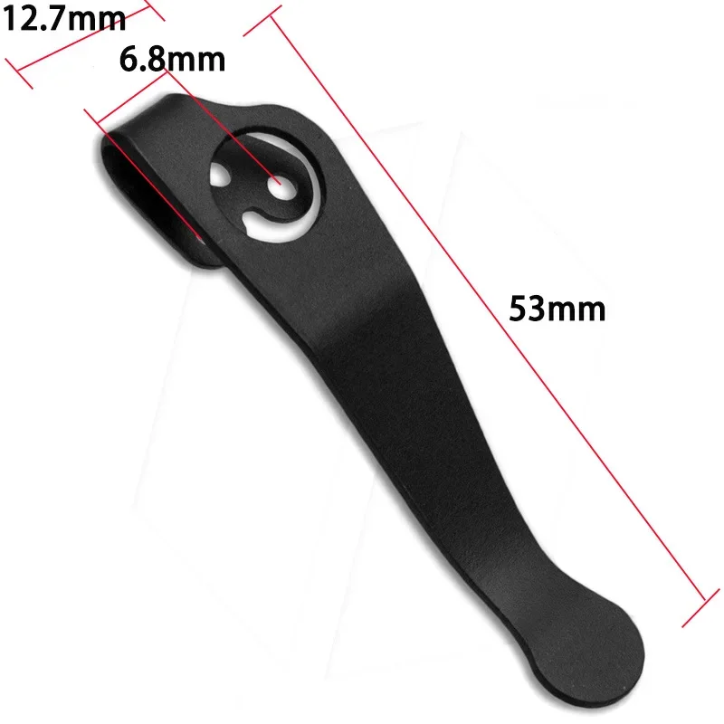 Titanium Pocket Clip Knife Deep Carry Pocket Clip Back Clamp For Spyderco Paramilitary 2/Para 3/Manix 2 Folding Knife Accessory