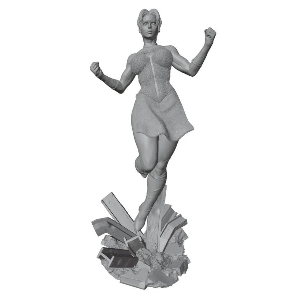 1/24 75mm Movie Character Model Girl Resin Model Kits 3D Printed Gray Model Figurine DIY Doll Model Unassembled And Unpainted