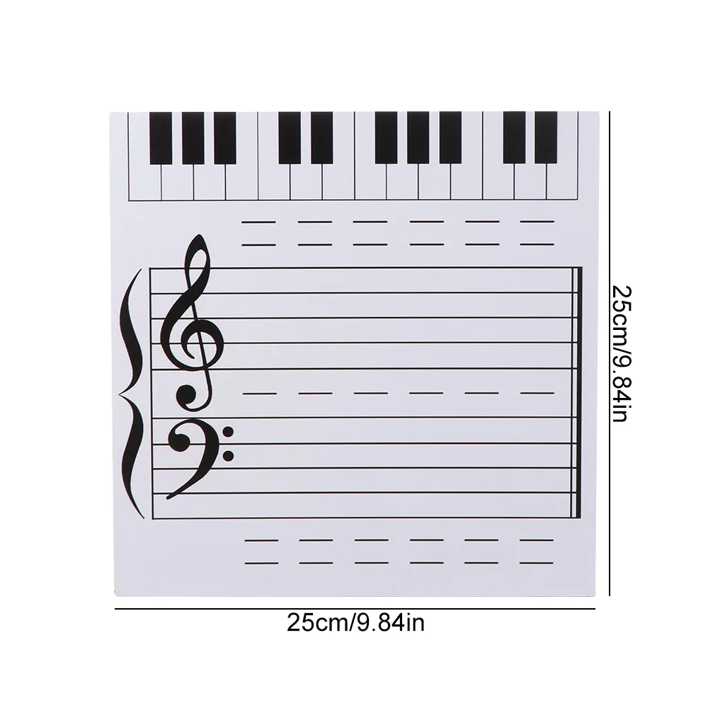 Writing Music Score Whiteboard Reusable Practice Music Teaching Tool Dry Wipe Erasable Magnetic Music Notes Stickers