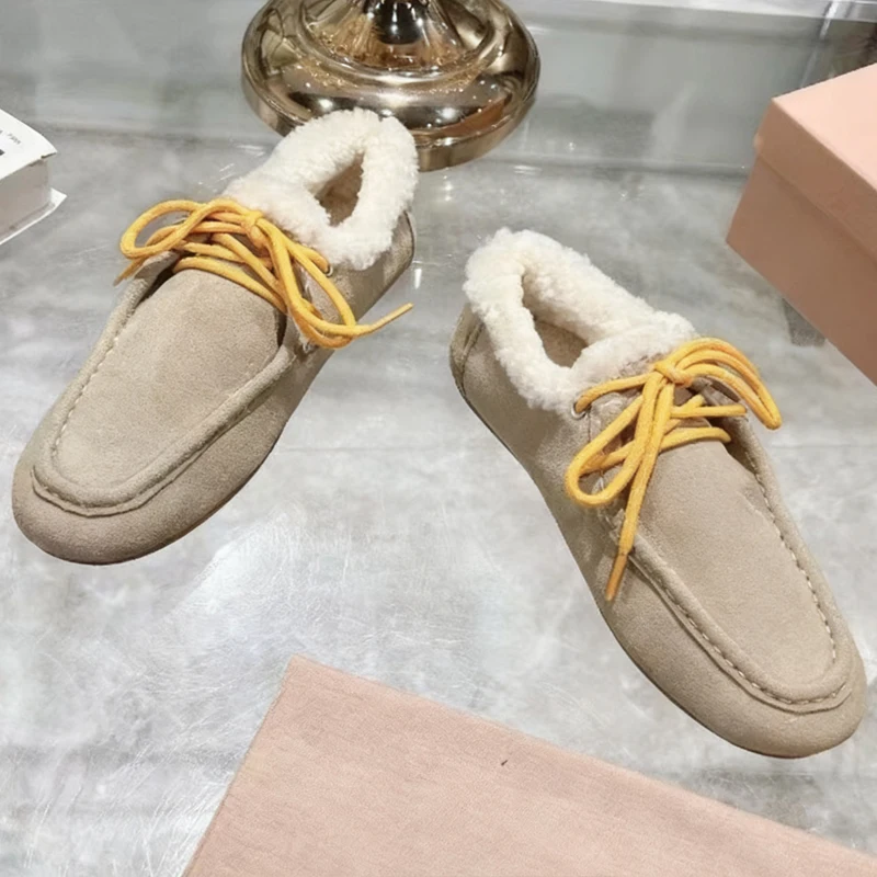 Real Leather Women's Ankle Boots with Fur - Sizes 34-43