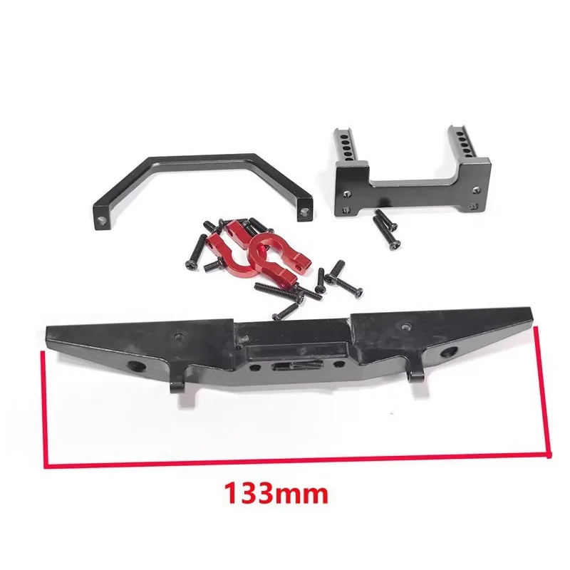 MN128 MN 128 Metal Front Bumper with Tow Hook 1/10 RC Crawler Car Upgrade Parts Accessories