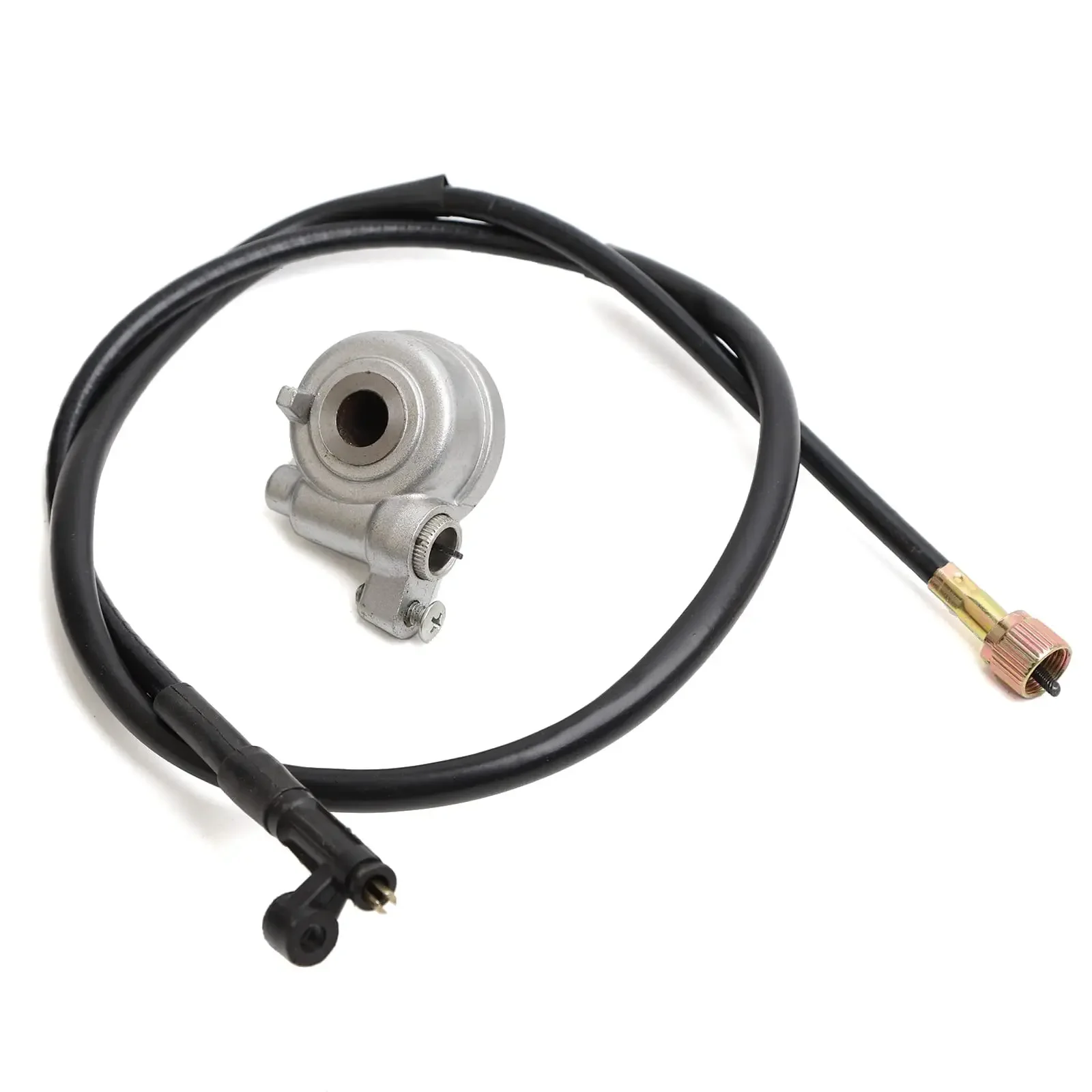 Motorcycle Speedometer Drive Gear with Cable Kit 12mm Axle Hole Scooter Speedometer Drive Gear with E-100cm Speedometer Line Fit