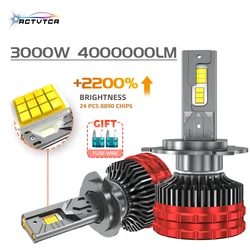 ACTVTCA H4 H7 LED CANBUS H11 H1 9005 HB3 9006 HB4 9007 9008 9012 LED Headlights 3000W High Power 4000000LM Car Headlamp Bulb