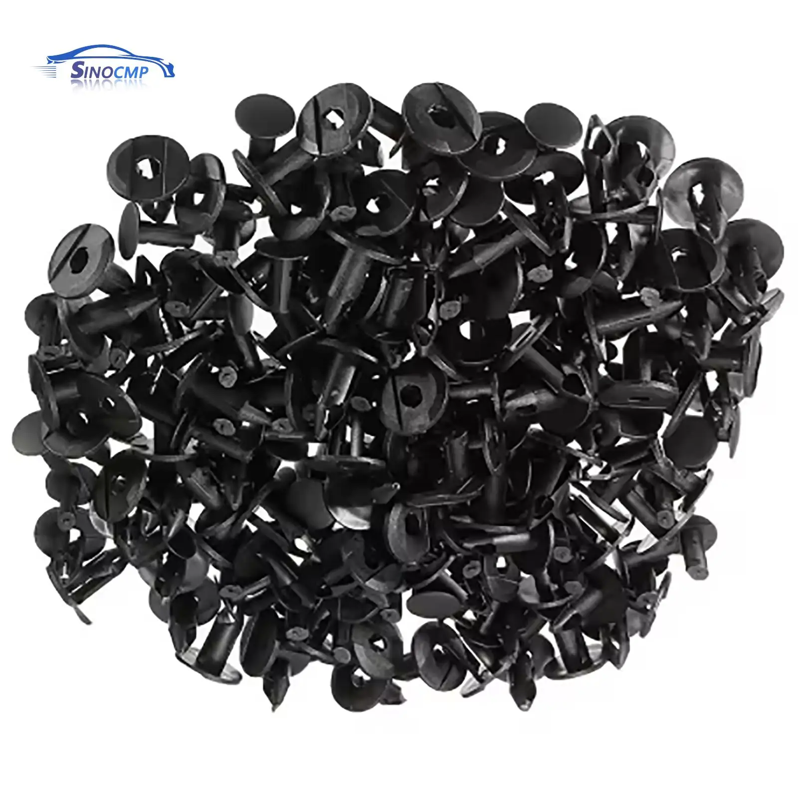 

100 PCS 8mm Hole Plastic Car Bumper Clips Fender Push in Fastener Rivets Retainer Black Nylon Material Car Interior Replace Part