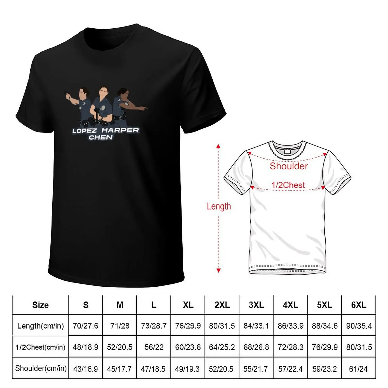Lopez, Chen, Harper T-Shirt Light Athletic Short Sleeve Tee Shirt