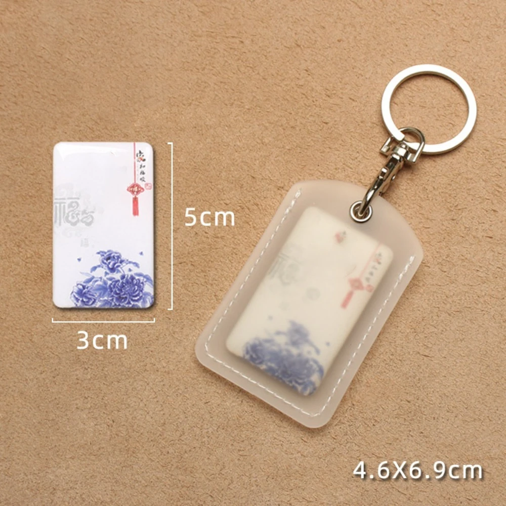 

Convenient Transparent Bus Card Holder Metal Keyring with Key Ring Cards Protective Cases Mini Card Holder Bag