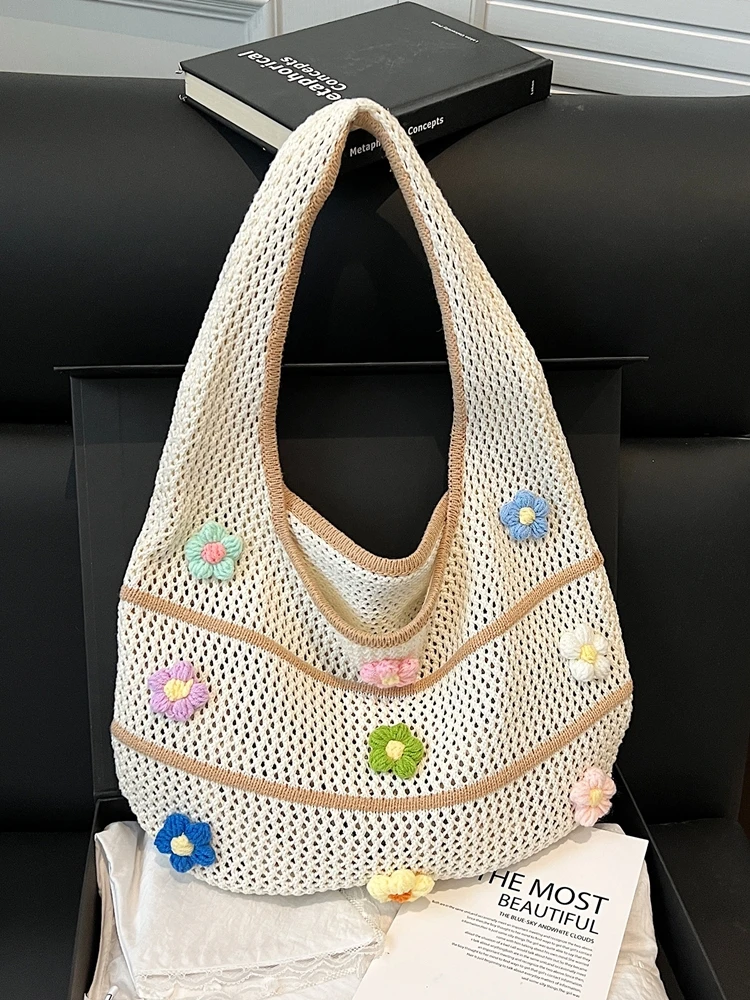 borsa-hobo-in-stile-lazy-con-motivo-floreale-dolce-grande-capacita-tessuta-versatile-e-trendy-nuova-borsa-tote-2025-morbida-in-poliestere-pieghevole-per-donna