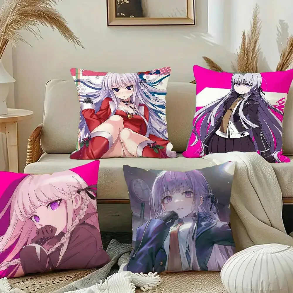 Kirigiri Kyoko الساخن أنيمي لعبة Danganronpa كيس وسادة لطيف وسادة مربعة غرفة نوم أريكة الترفيه الراحة وسادة ديكور المنزل