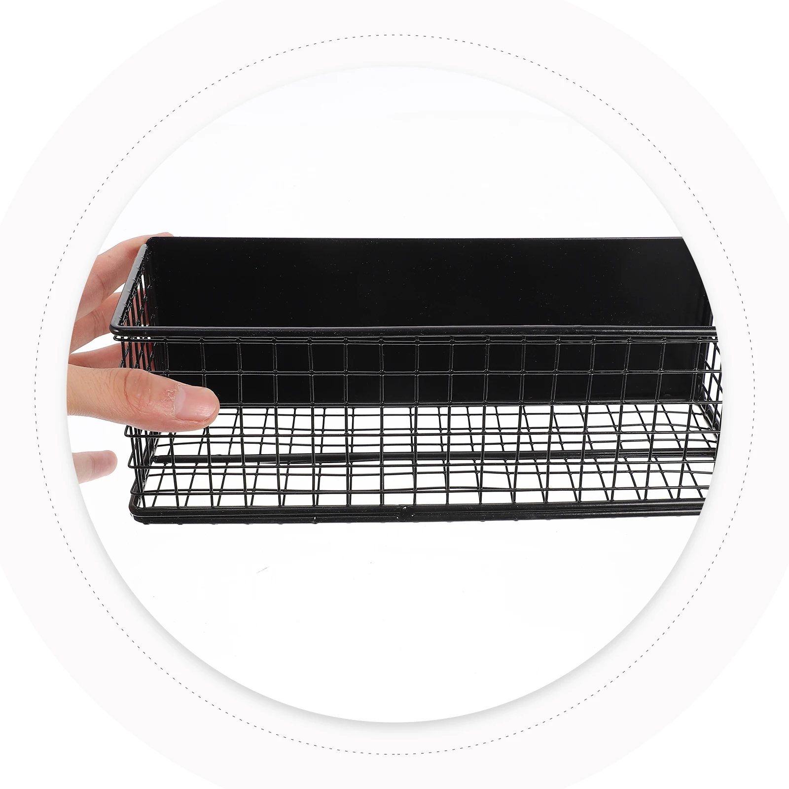 

Magnetic Kitchen Storage Rack Black Large Fridge Organizer Spice Holder Refrigerator Door Rack Pantry Accessories Metal