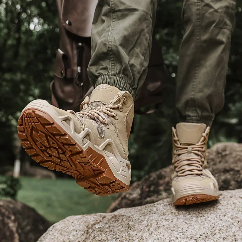 

Ankle Boots Motorcycle Boots Military Man Tactical Boots Winter Shoes Men Black Sneakers Hiking Shoes Are Hot Selling in 2025
