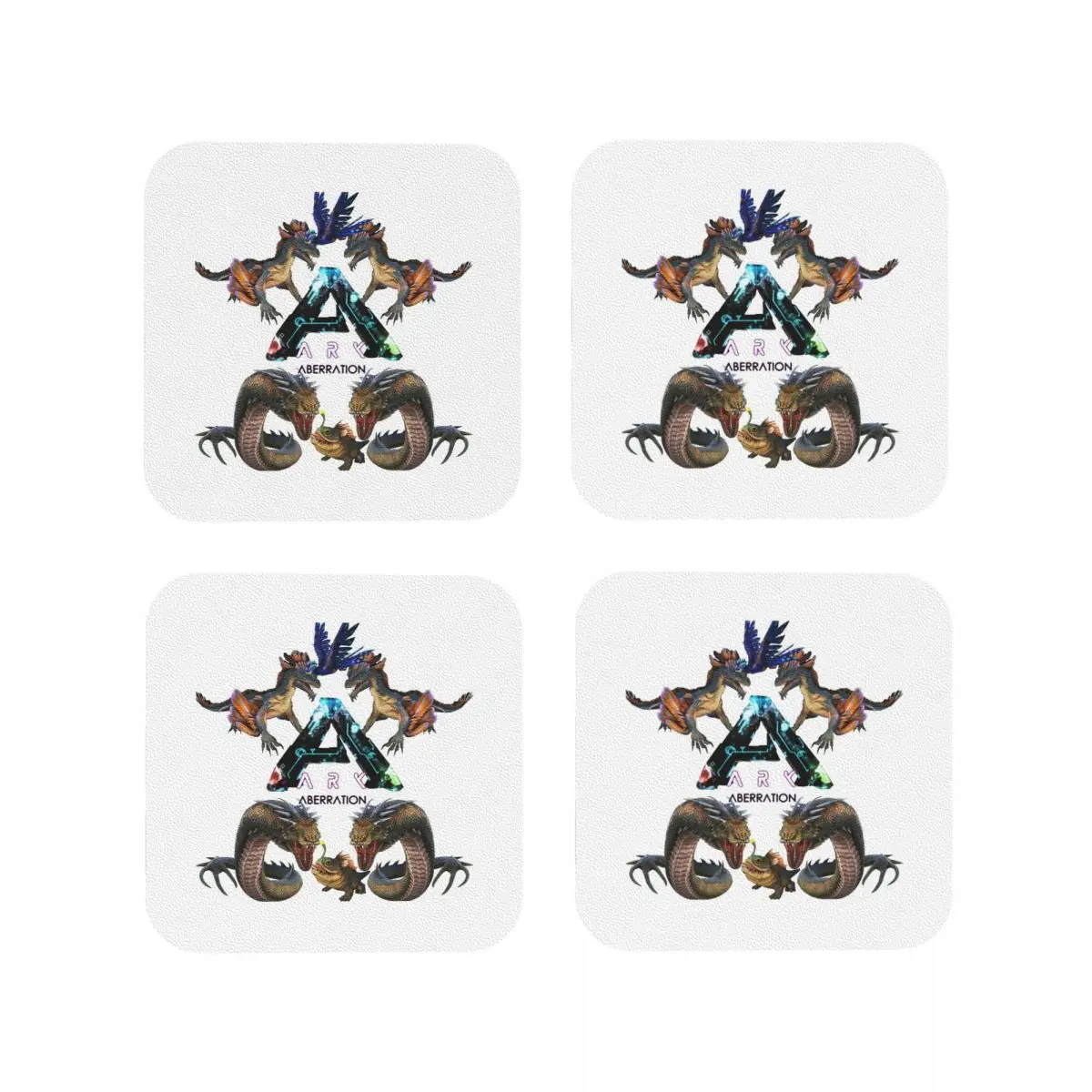 Ark Survival Evolved Aberration sous-verres napperons de cuisine tasse isolante antidérapante tapis à café tampons de table ensemble de 4
