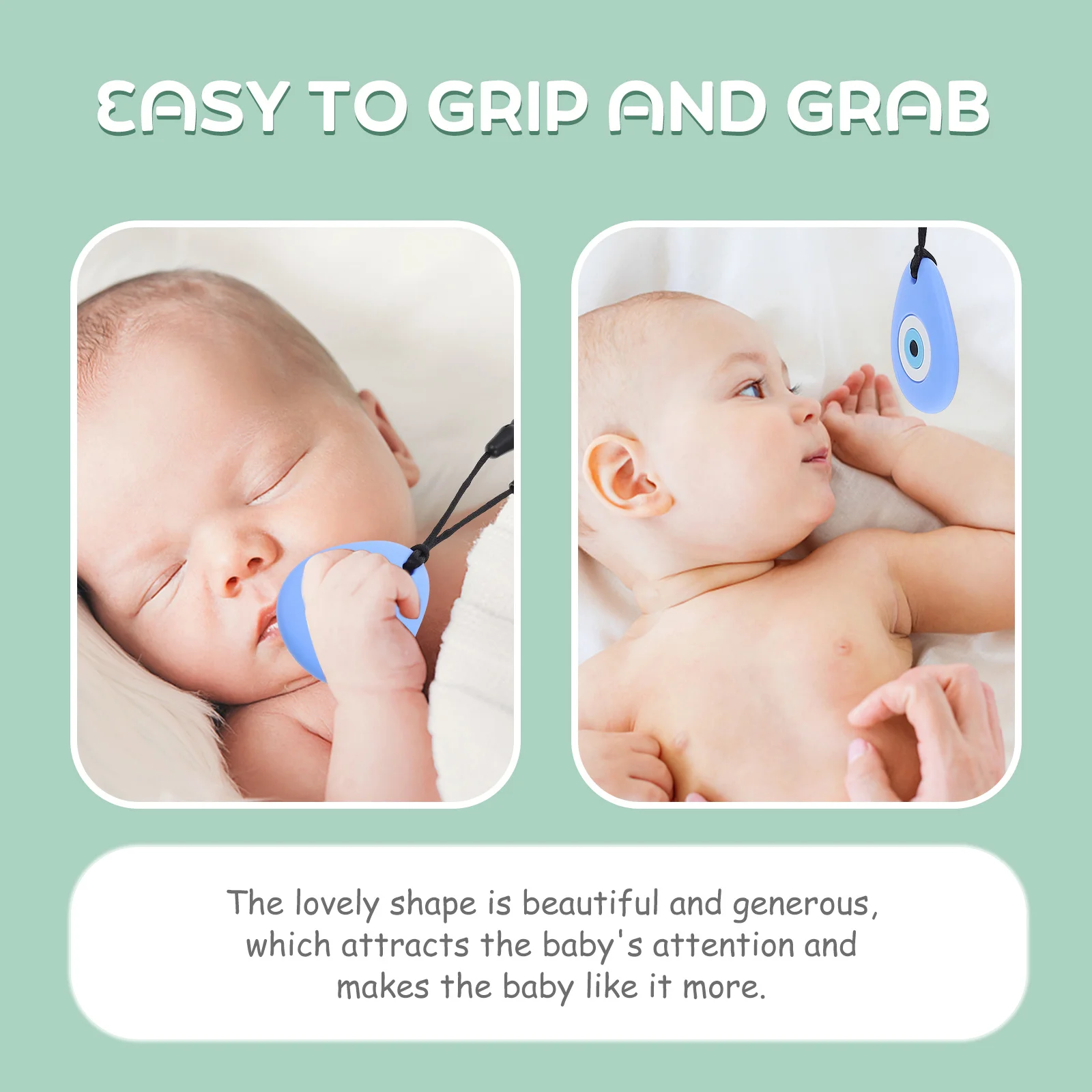 

1Pcs Silicone Baby Teether Durable Chew Pendant Bite Resistant Infant Molar Rod Teeth Grinding Tool Baby Teether