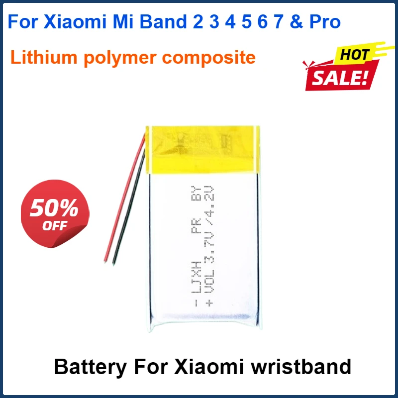 

Band2 Band3 Band4 Band5 Band6 Band7 Band7Pro Battery For Xiaomi wristband Mi 2 3 4 5 6 7 & Pro