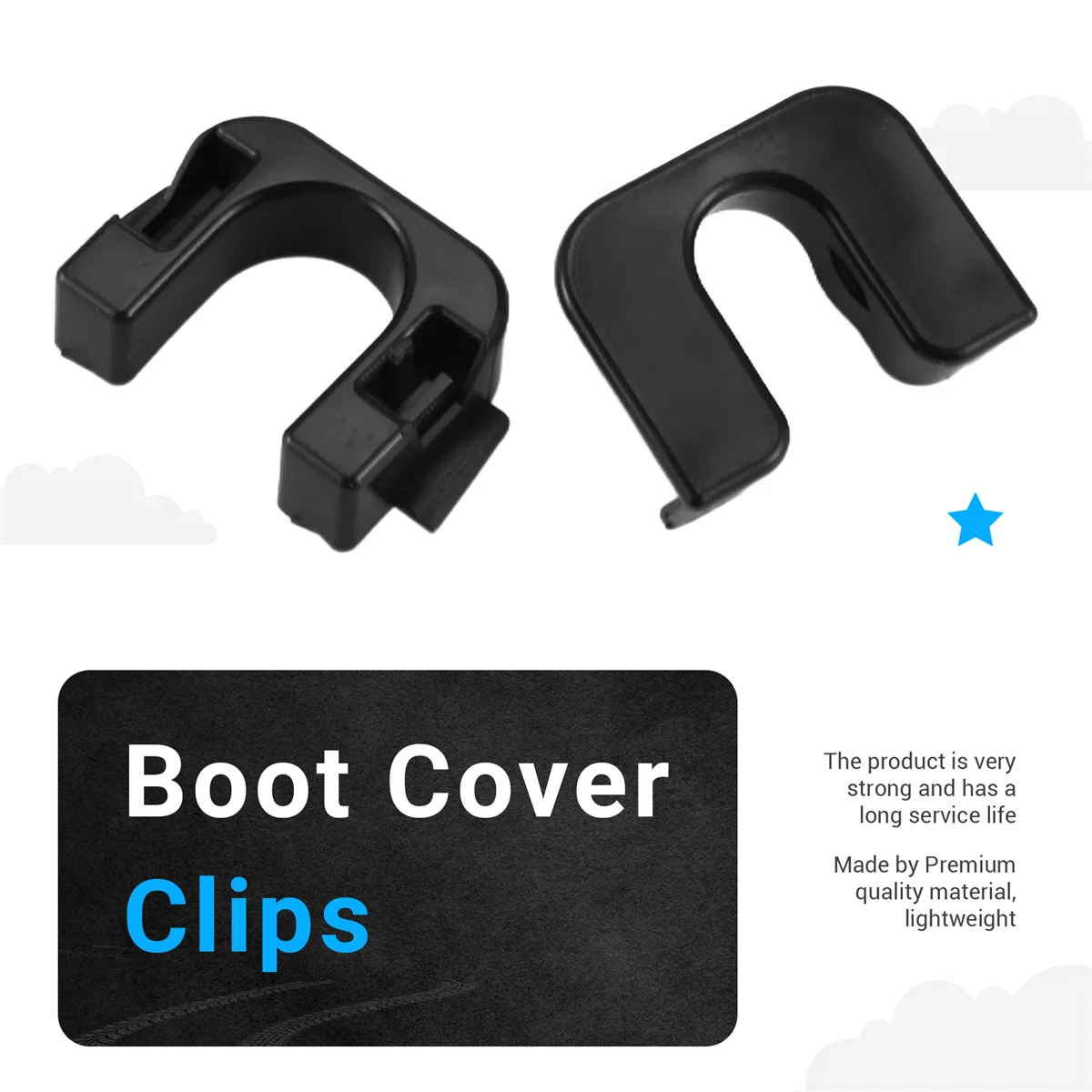 AT77 Rear Boot Trunk Load Cover Parcel Shelf Clips Bracket Mount for Ford Focus MK3 3 Mondeo 4 MK4 Fiesta MK7 MK8 1539663