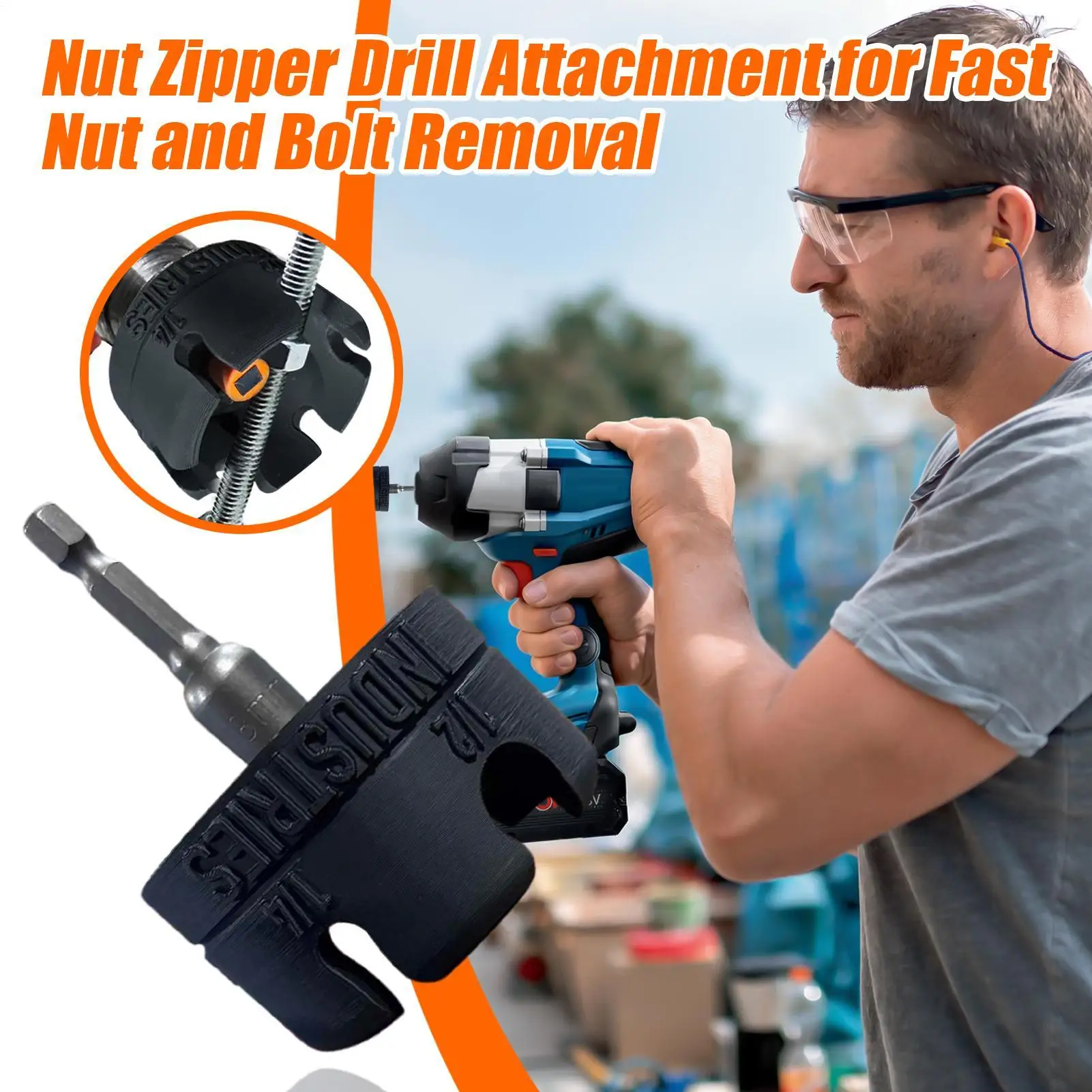 Quick Nut Setter Heavy Duty Drill Bit Nut Inserter Portable Attachment No Sliping Maintenance For Home Repair Assembly