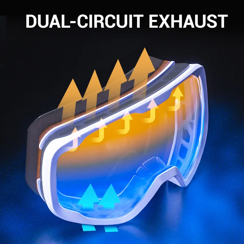 نظارات تزلج للأطفال من KAPVOE بعمر 4-15 سنة مضادة للضباب للأطفال على الجليد نظارات مزدوجة UV400 قناع التزلج