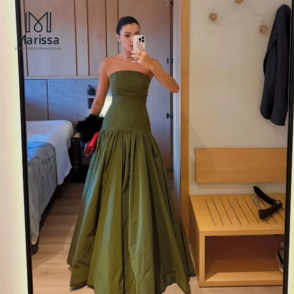 Marissa Ball Gowns Custom Made Off-shoulder Women's Evening Dress Woman Line A Satin Dresses for Special Events Prom Dress 2025