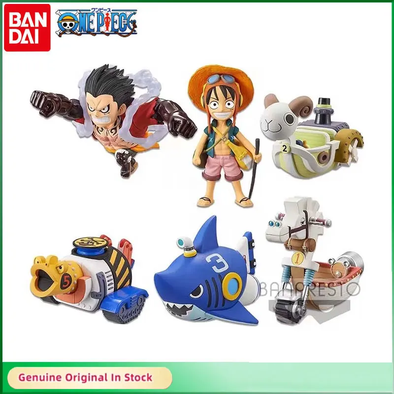 

BANDAI Original One Piece WCF Series Luffy Going Merry Shark Submerge III Treasure Gathering Figure Action Figures Model Toys