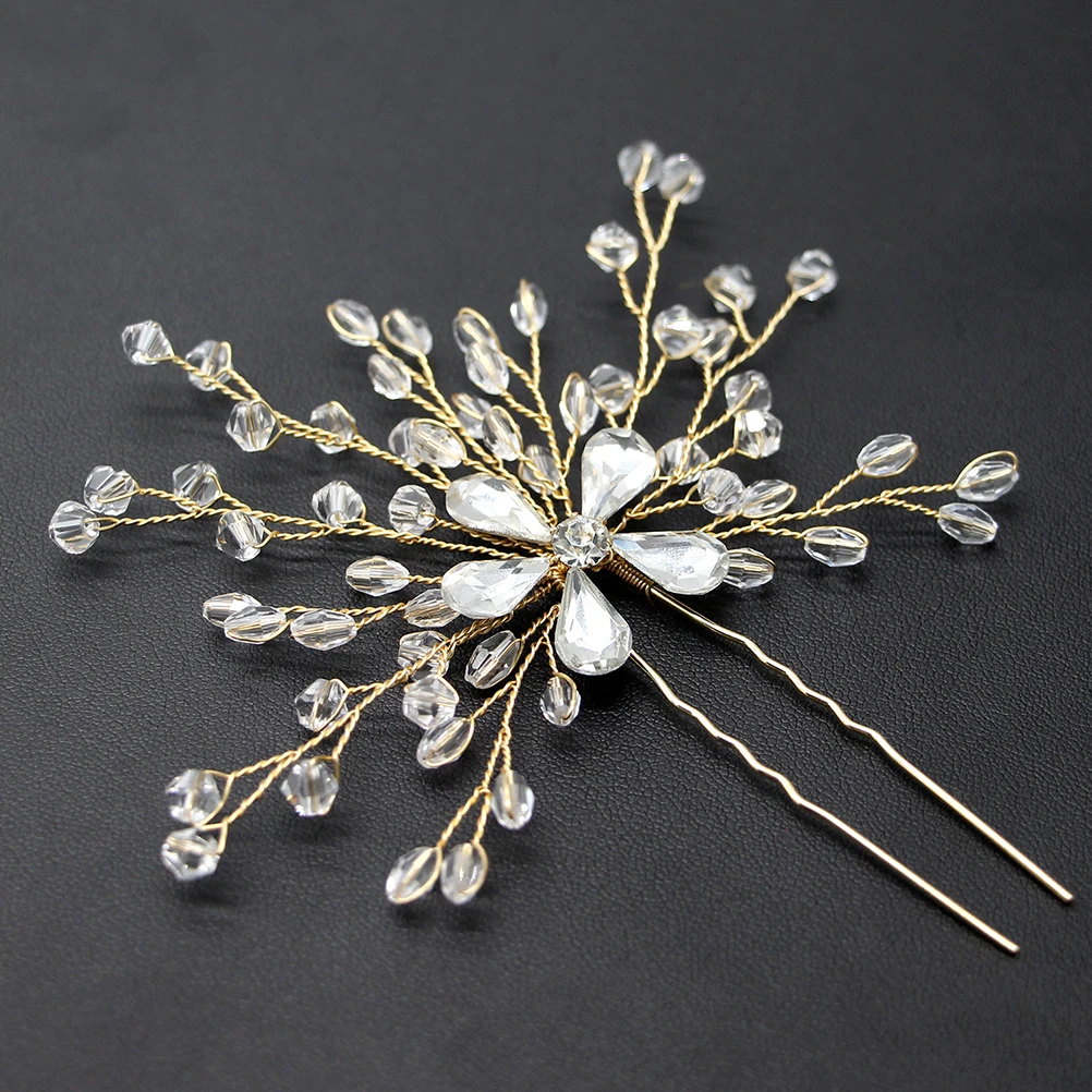 

Delicate Wedding Hairpins U Shape With Sparkling Crystals And For Brides And Princesses