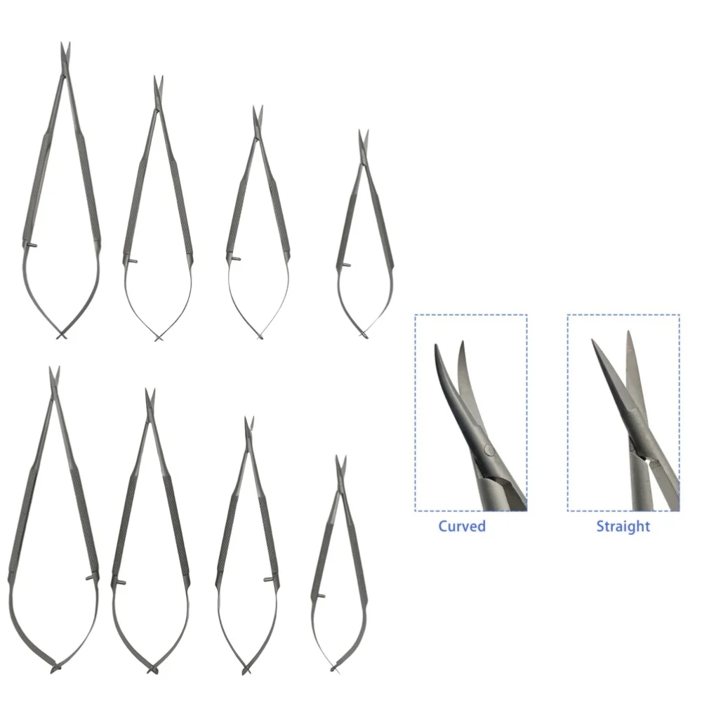 Stainless Steel Micro Scissors Ophthalmic Cornea Scissors Cutter Ophthalmic Surgical Instrument 12.5cm-18cm