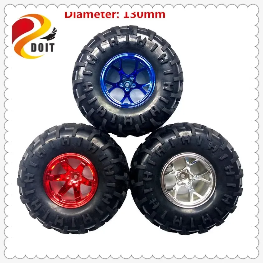 130mm Diameter Supper Big Robot Car Wheel Diameter:130 mm Thickness:60mm Weight:157g for DIY Smart Car,Robot Vehicles