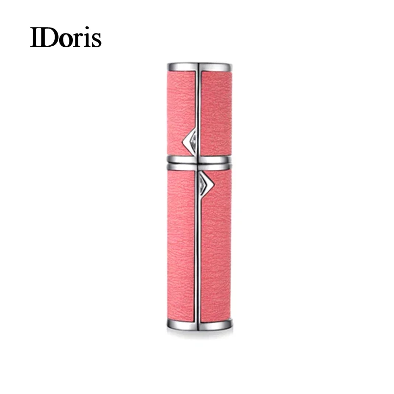 IDoris Aluminum Tube Perfume Bottle Solid Color Spray Bottle With Glass Liner Empty Cosmetic Containers Portable Atomizer Perfum