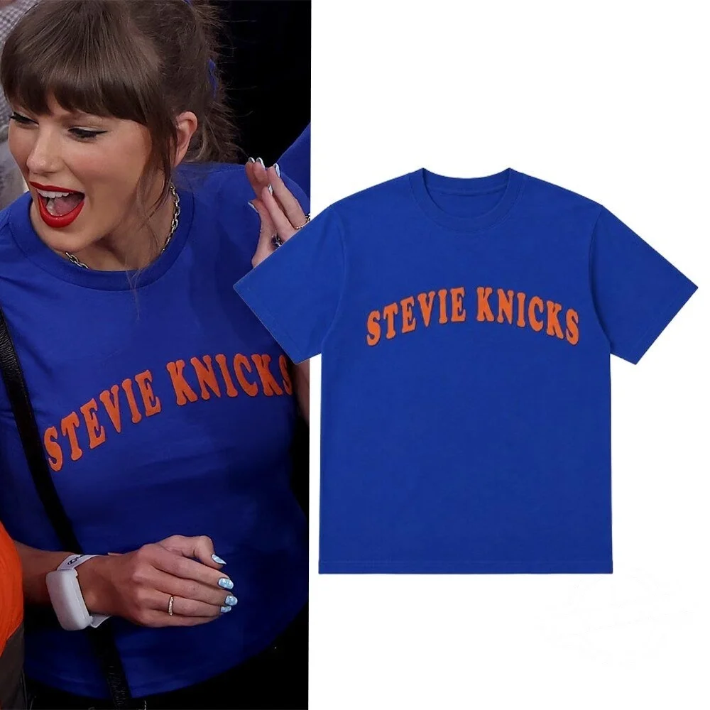 Camiseta Unissex de Algodão Y2K de Manga Curta Taylor Same Knicks 2026 para Homens e Mulheres - Moda Esportiva de Verão de Alta Qualidade