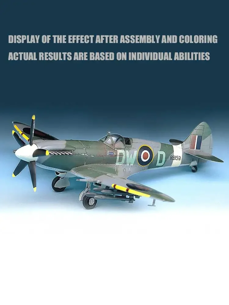 Academy assembled airplane model kit 12484 British Spitfire MK.XIVC fighter 1/72