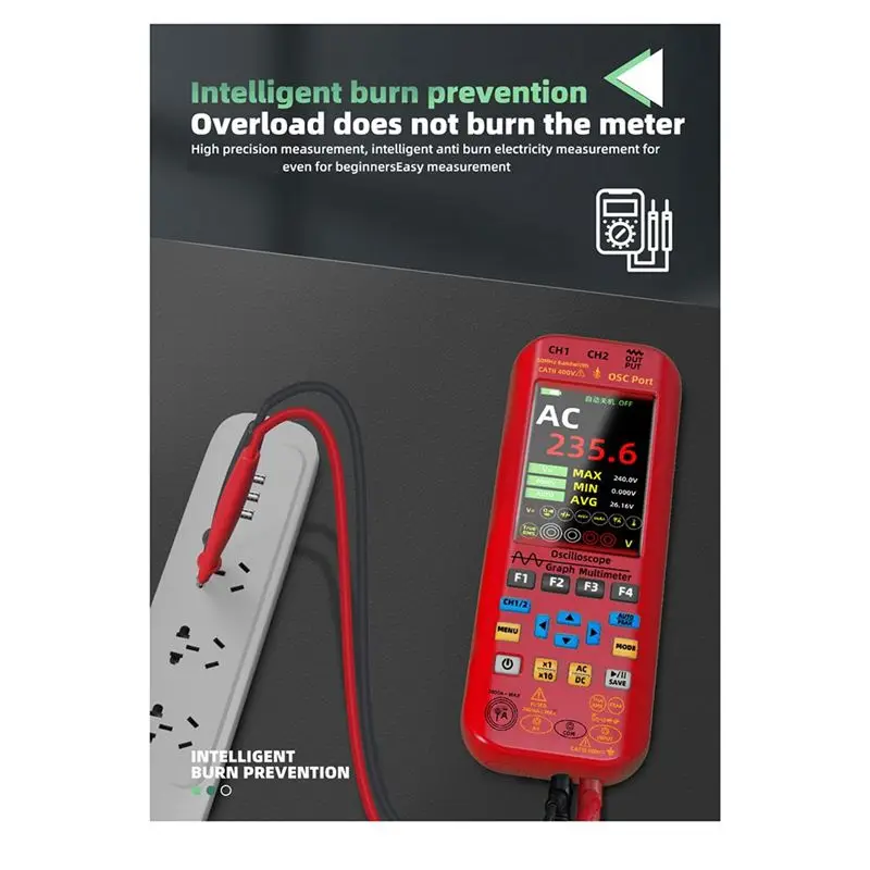 BSIDE O9 Handheld Oscilloscope  Digital Multimeter+Function Signal Generator 3-IN-1 Dual Channel 50MHZ Graphic Meter