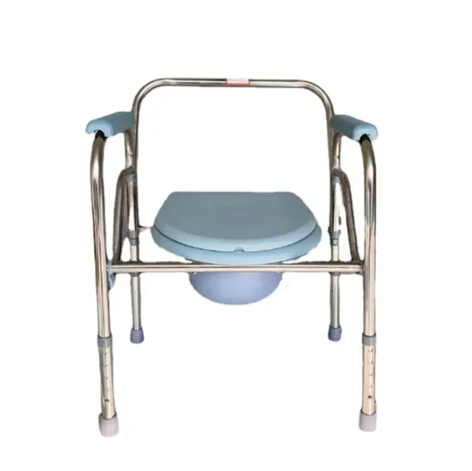 Foldable toilet seat Stainless steel commode chair for the elderly