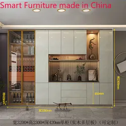 Wine cabinet Side cabinet one light luxury storage cabinet living room simple modern glass door high-end file customization