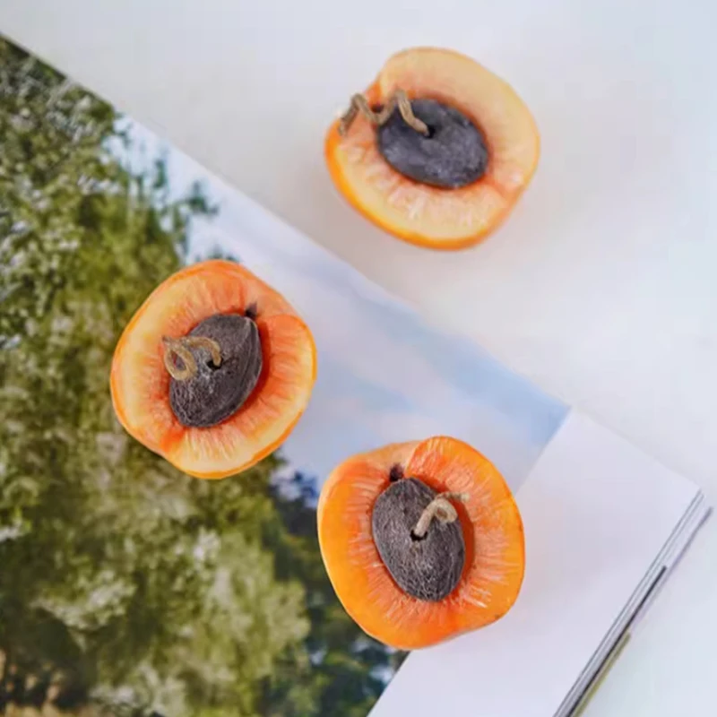 

3D Apricot Fruit Candle Silicone Mold Form Handmade Resin Clay Crafts Cake Decorating Tools Plaster Mould Candle Making