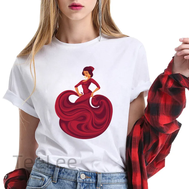 Abbigliamento donna magliette Flamenco tendenza estate manica corta stampa grafica viaggio donna Y2k top T Shirt Tee T-Shirt divertenti Tees