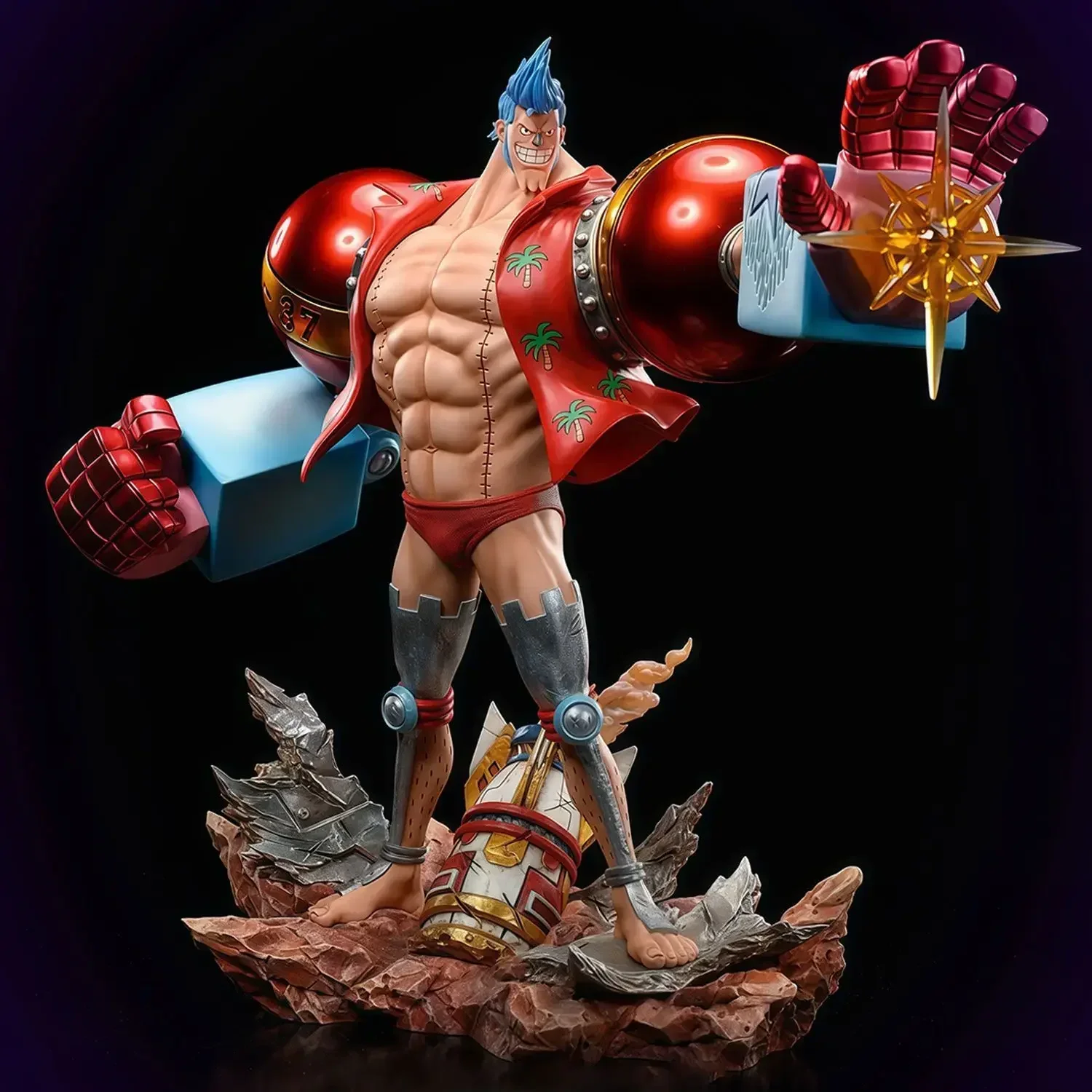 

ONE PIECE Action Figures Franky Anime Figures Statue Room Desktop Decoration Collection Model Ornament Toys Xmas Gifts