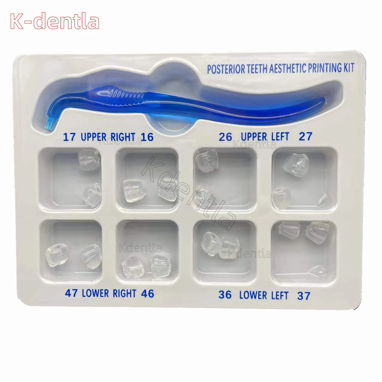 2sets Dental Posterior Teeth Aesthetic Printing Mould Kit For Light Cure Composite Restoration Filling Tools Dentistry