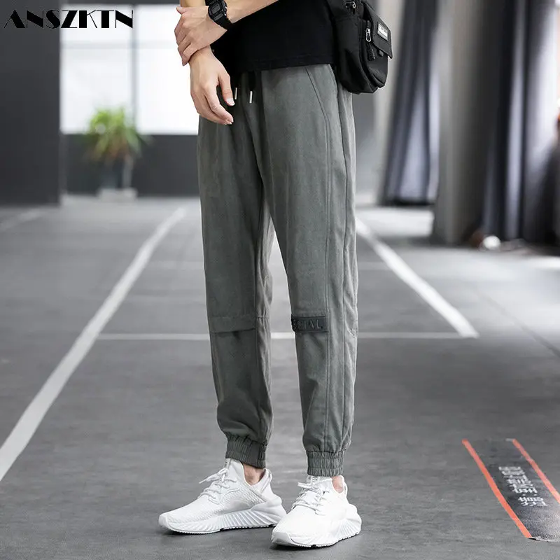 ANSZKTN  Autumn new high conversion casual men's nine-cent pants men's sweatpants pants