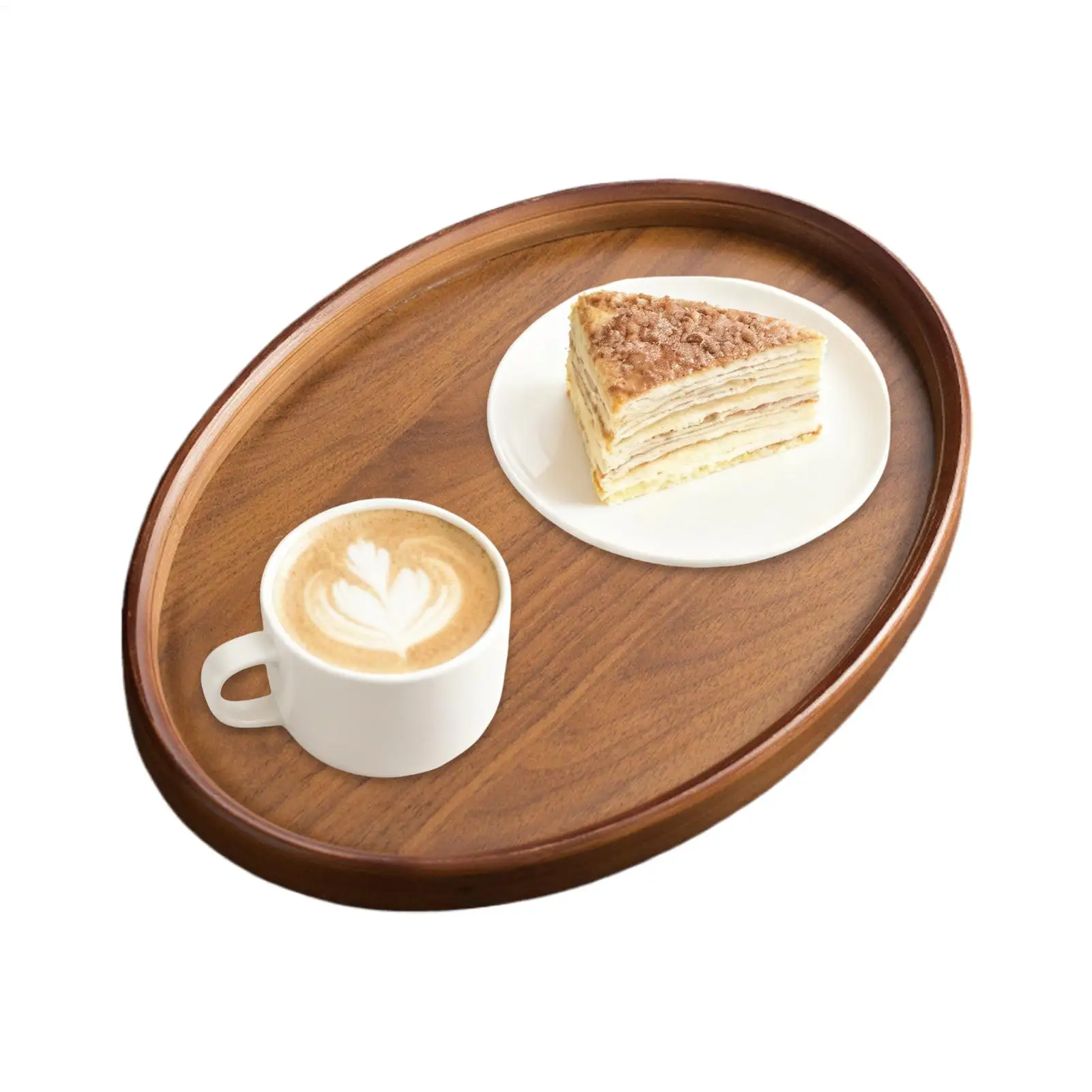 Bandejas de Madera Ovaladas para Servir, Decoración Retro para el Hogar, Bandejas Decorativas de Madera para Comida, Charcutería, Postres, Bebidas y Frutas