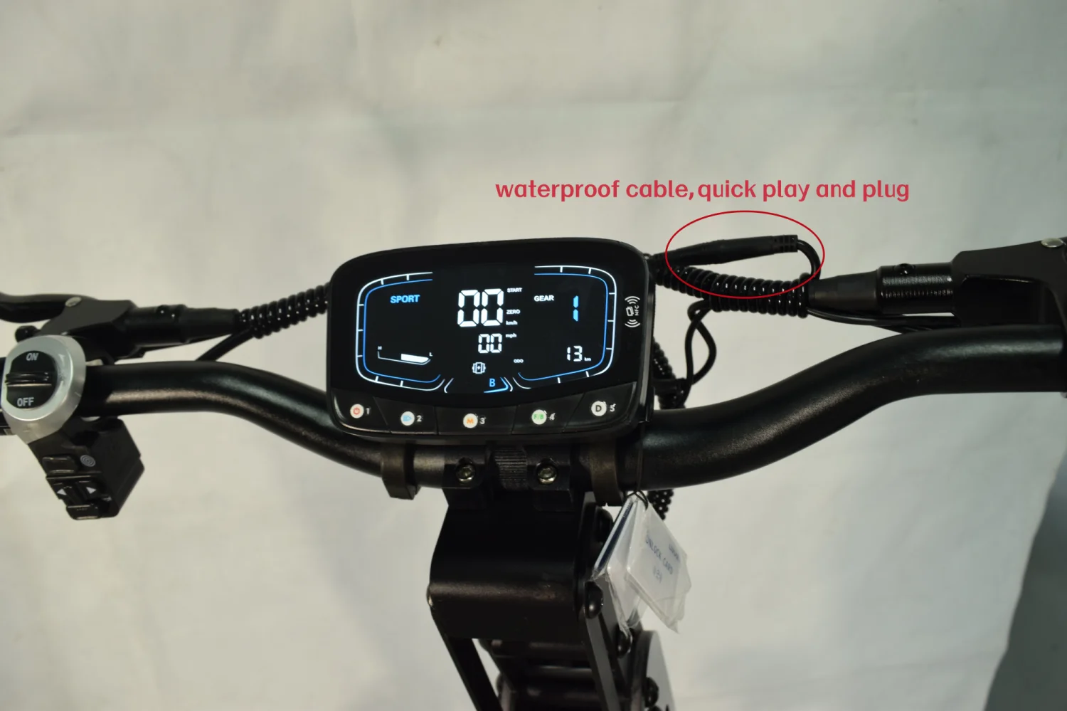 Conversões de scooter elétrico meia aderência assistente botão 60v/72v controlador a & b display ebike acelerador torção cartão nfc com app