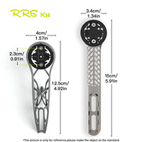 RRSKIT 3D Printed Titanium Alloy Bicycle Computer Extended Bracket Suitable For Garmin Universal Base With Gopro Lamp Holder