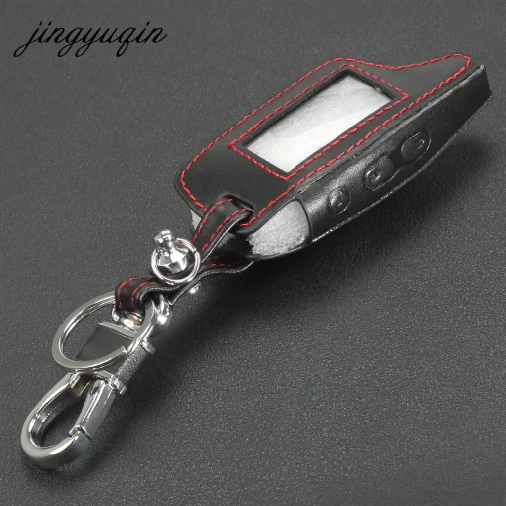 jingyuqin DXL3000 Leather Case Keychain for TAMARACK PANDORA LCD D073 DXL 3100/3170/3300 i-mod Alarm System Remote Control Cover