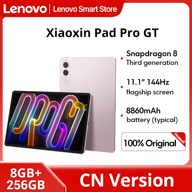 Lenovo Xiaoxin Pad Pro GT Tablet Original CN Version 11.1'' 3.2K LCD 144Hz Display Snapdragon 8 Gen 3 Android 8860mAh Pad PC