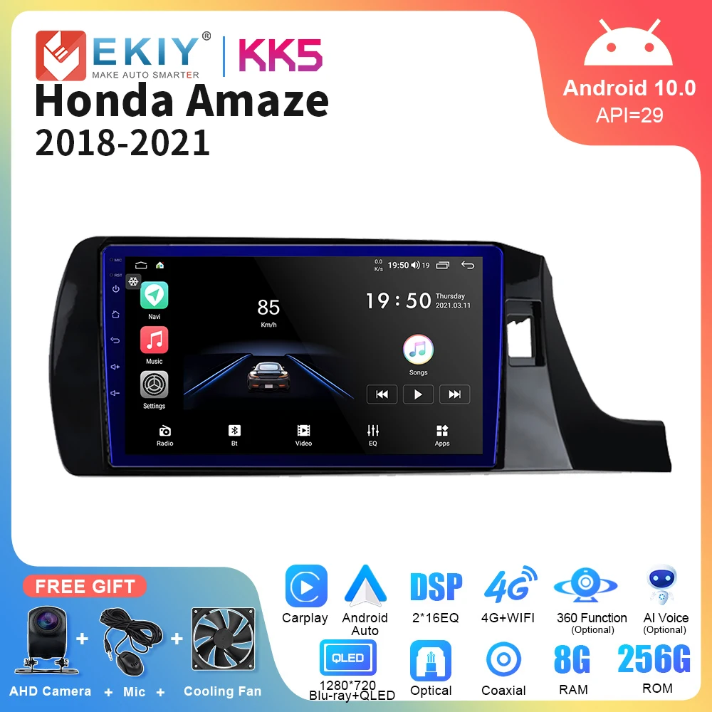 

EKIY KK5 Car Radio 2Din Android For Honda Amaze 2018 RHD Multimedia Video Player Navigation GPS Carplay Android Auto RDS Stereo