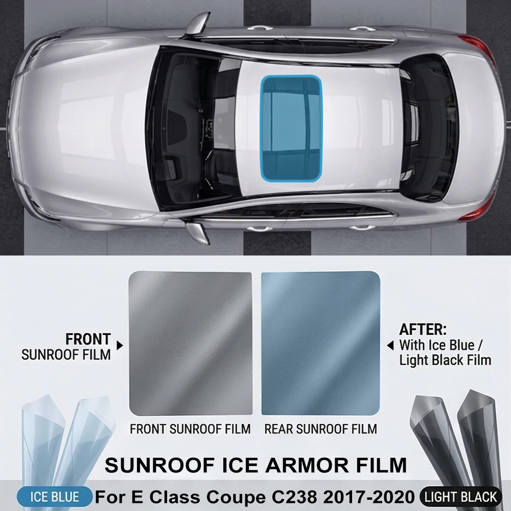 

For Mercedes Benz E Class Coupe C238 2017-2020 TPU PPF Car Sunroof Skylight Film Heat Insulation Anti-UV Anti-Scratch Cover