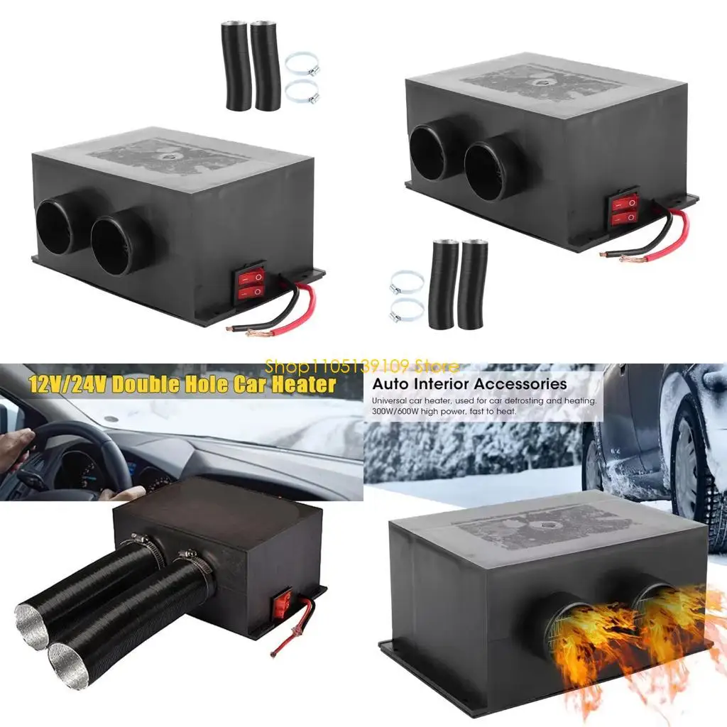 

P5ED 2 Gear Car Demister Defroster High Power Heating Dryer Car Electric Heater 12V-24V Heating Fan Windshield Defogger